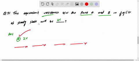 the-equivalent-resistance-between-the-point-a-and-b-in-fig-521-at-steady-state-will-be-a-2-r-b-frac3
