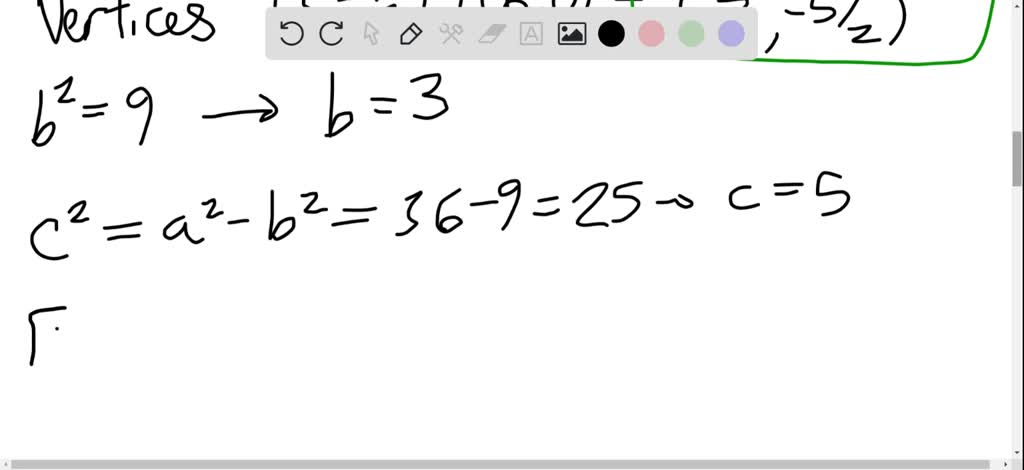 ⏩SOLVED:Sketching an Ellipse In Exercises 33-48, find the center ...