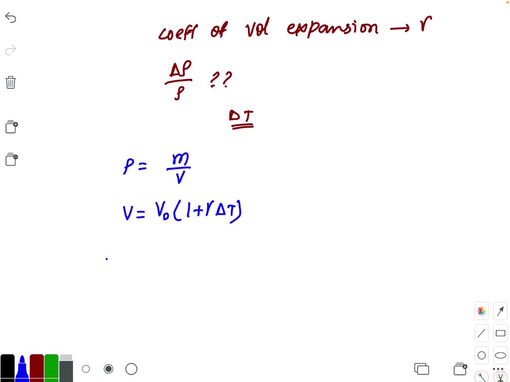 The coefficient of volume expansion of liquid is $gam… - SolvedLib