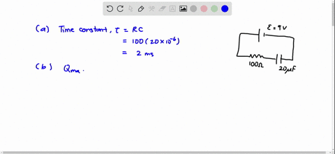 an-uncharged-capacitor-and-a-resistor-are-connected-in-series-to-a-source-of-emf-if-varepsilon900-ma