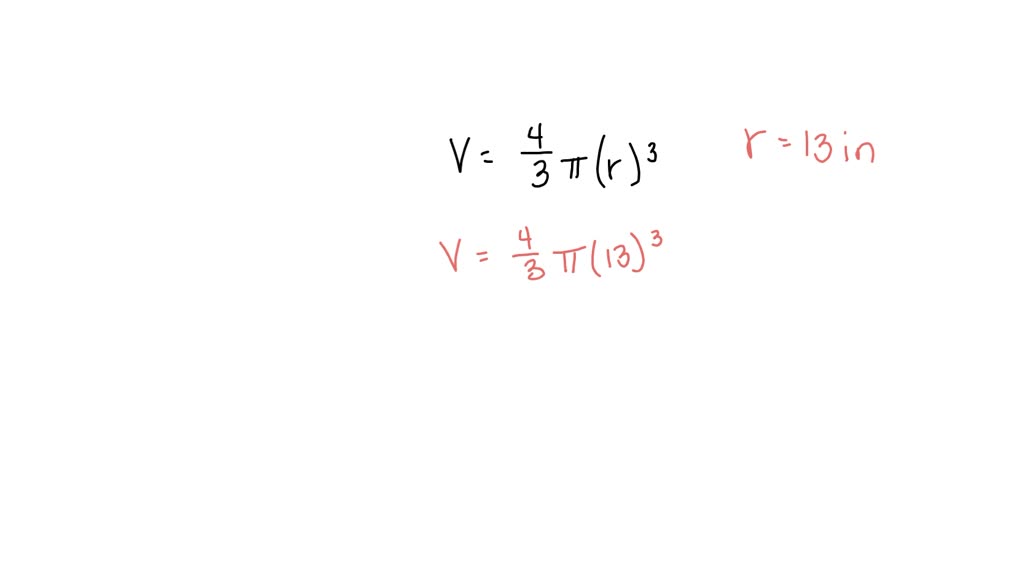 find the volume of a sphere with radius of 9n