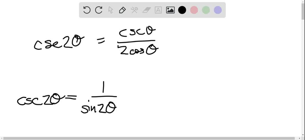 Solved Verifying A Trigonometric Ldentity Verify The Identity Csc