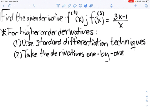 find-the-higher-order-derivative-fprime-prime-primex3-x-1-x-quad-f4x