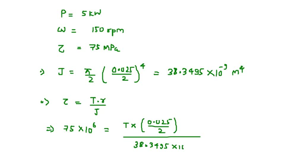 SOLVEDKnowing that the stepped shaft shown must transmit 45 kW at a