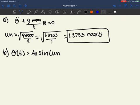 a-simple-pendulum-of-length-1-mathrmm-with-a-bob-of-mass-1-mathrmkg-is-placed-on-moon-and-was-given-