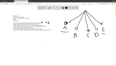 as-shown-in-the-diagram-above-pendulum-swings-from-point-a-to-point-e-identify-the-statement-below-t