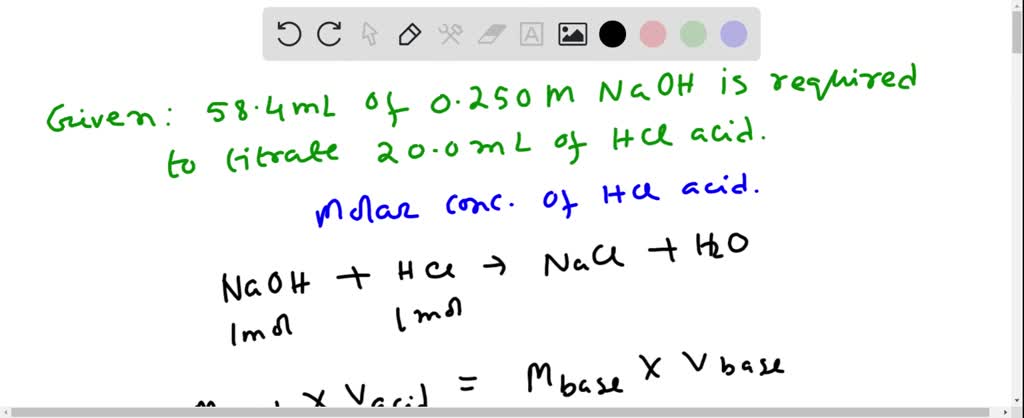 SOLVED:A titration is carried out to determine the concentration of the ...