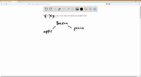 SOLVED: Build a binary search tree for the words banana, peach, apple ...