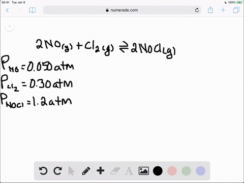 calculate-the-value-of-the-equilibrium-constant-k_p-for-the-reaction-2-mathrmnogmathrmcl_2g-rightlef