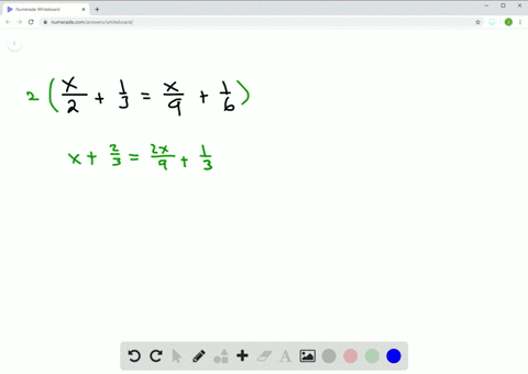 text-solve-fracx2frac13fracx9frac16