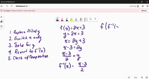 a-find-an-equation-for-f-1x-the-inverse-function-b-verify-that-your-equation-is-correct-by-showing-5