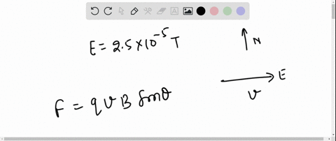 at-a-certain-location-the-horizontal-component-of-the-earths-magnetic-field-is-25-times-10-5-mathr-2
