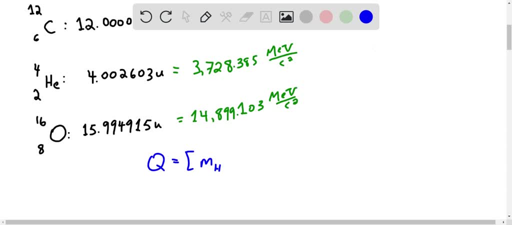 Solved Calculate The Reaction Energy Q In Mev For The Nucleosynthesis Reaction C He