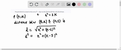 the-point-05-is-closest-to-the-curve-x22-y-is-a-2-sqrt2-0-b-00-c-22-d-none