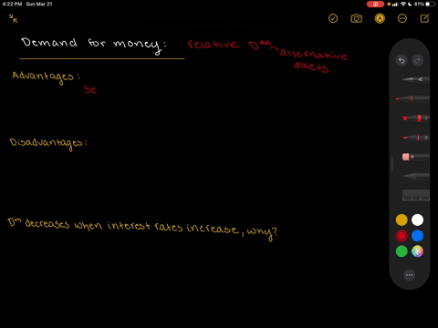 what-do-economists-mean-by-the-demand-for-money-what-is-the-advantage-of-holding-money-what-is-the-d