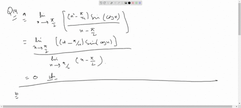evaluate-each-of-the-following-limits-a-operatornamelim_x-rightarrow-pi-2leftfracleftx2-pi-4right-si