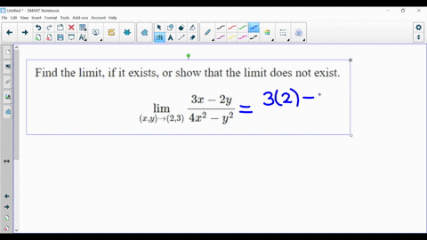 find-the-limit-if-it-exists-or-show-that-the-limit-does-not-exist-lim-_x-y-rightarrow23-frac3-x-2-y4