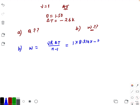 a-increment-of-internal-energy-for-delta-t-becomes-delta-ufracv-r-delta-tgamma-1fracr-delta-tgamma-1