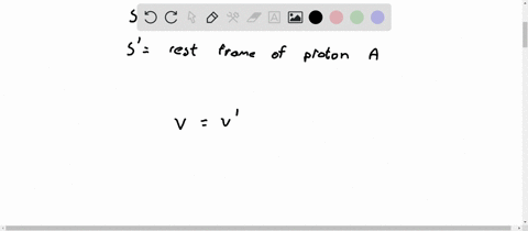 in-the-earths-rest-frame-two-protons-are-moving-away-from-each-other-at-equal-speed-in-the-frame-o-2