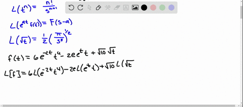 use-properties-of-the-laplace-transform-and-the-table-of-laplace-transforms-to-determine-lf-ft6-t4-e