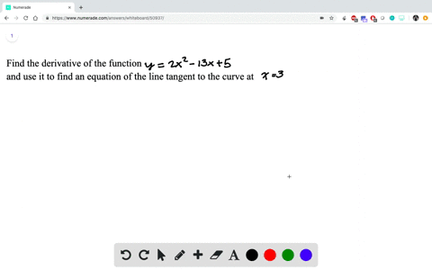 find-the-derivative-of-the-function-y2-x2-13-x5-and-use-it-to-find-an-equation-of-the-line-tangent-t