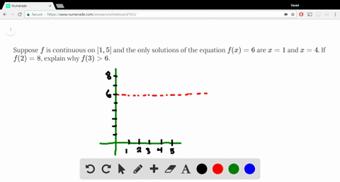suppose-f-is-continuous-on-1-5-and-the-only-solutions-of-the-equation-fx-6-are-x-1-and-x-4-if-f2-8-e