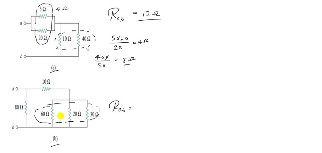 SOLVED: Calculate The Resistance Between The Terminals 'a' And 'b' In ...