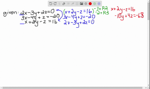 solve-each-system-using-elimination-and-back-substitution-leftbeginaligned-2-x-3-y2-z-0-3-x-4-yz-20-