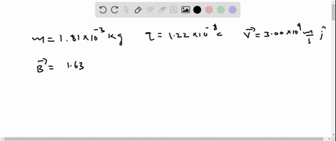 a-particle-with-mass-181-times-10-3-mathrmkg-and-a-charge-of-122-times-10-8-mathrmc-has-at-a-given-2