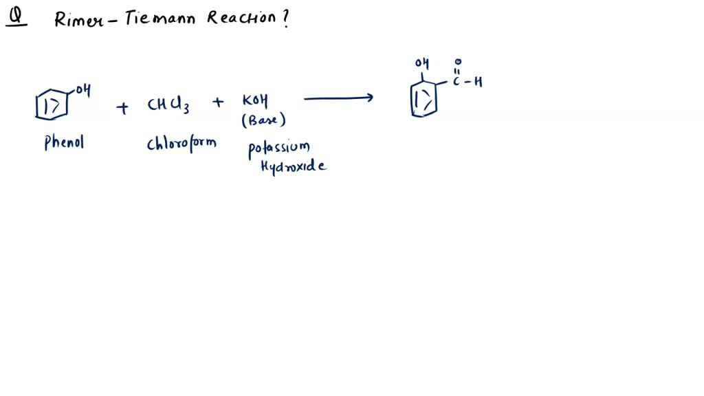 SOLVED:Which one of the following sets of reactants is used in Reimer ...