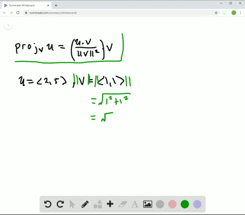 in-exercises-25-and-26-find-the-projection-of-u-along-v-mathrmu25-quad-mathbfvlangle-11rangle