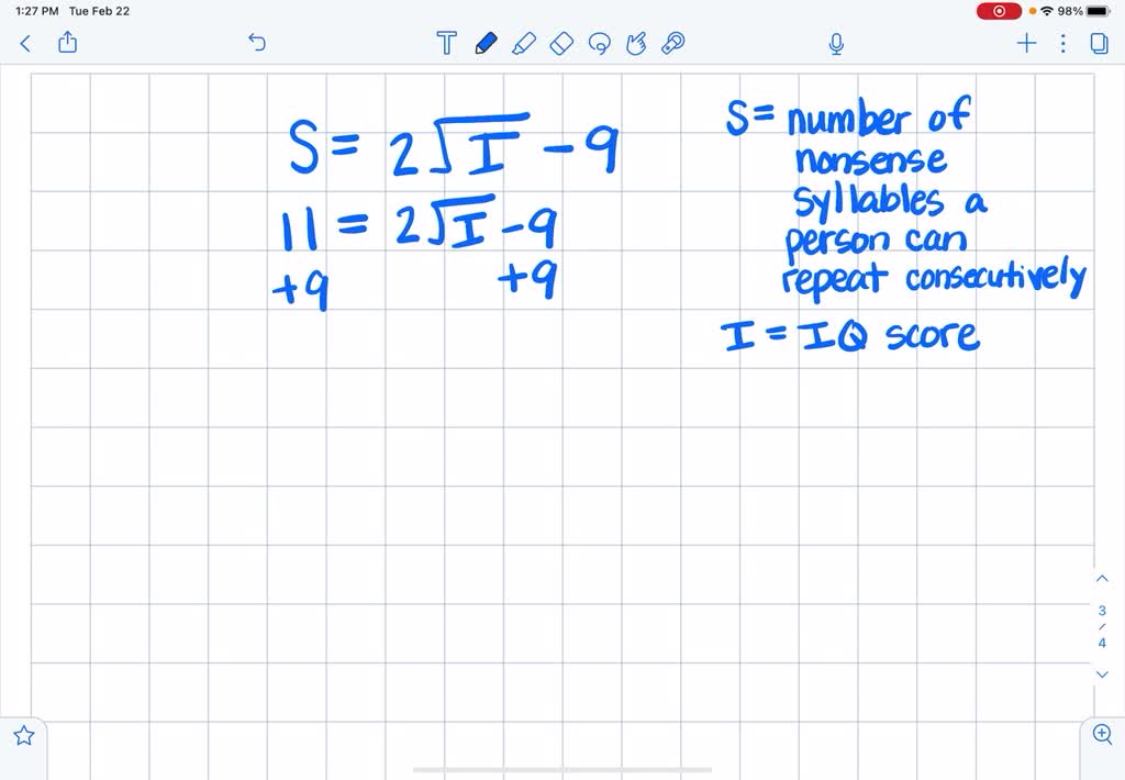 SOLVED In psychology; it has been suggested that the number; S, of