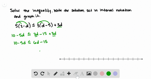 solve-each-inequality-write-the-solution-set-in-interval-notation-and-graph-it-52-d-leq-3d-53-d