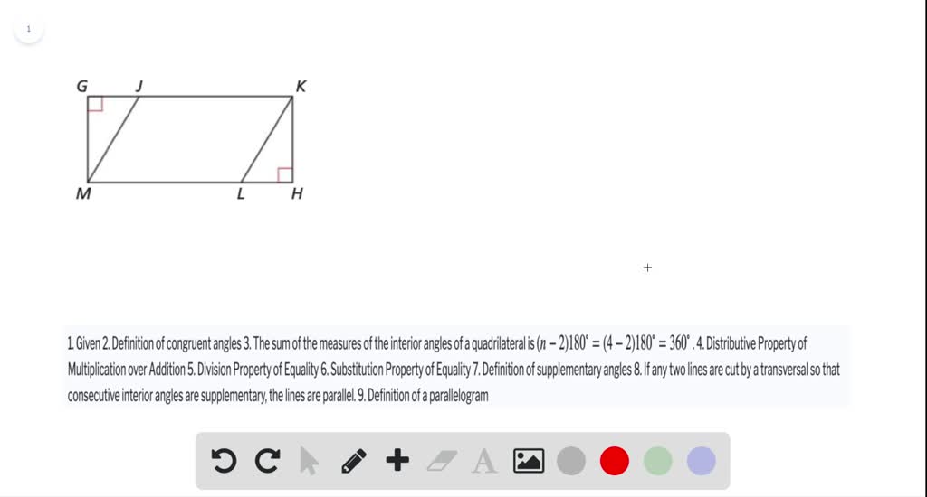 SOLVED:REASONING Quadrilateral JKLM is a parallelogram Describe how to ...