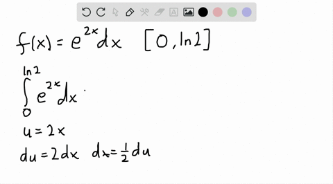 find-the-area-under-the-curve-yfx-over-the-stated-interval-fxe2-x-0-ln-2