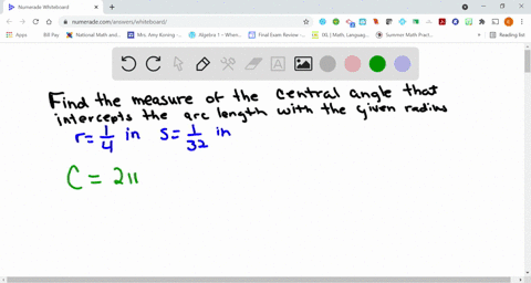 find-the-measure-in-radians-of-a-central-angle-theta-that-intercepts-an-are-of-length-s-on-a-circl-5