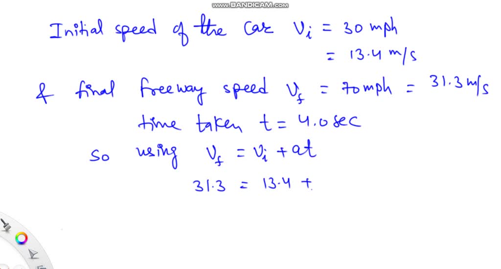Estimate the distance in feet that your car travels on the entrance ramp to a freeway as it