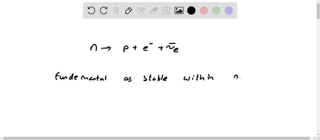 SOLVED:A free neutron decays into a proton and an electron (and an SOLVED:A free neutron decays into a proton and an electron (and an