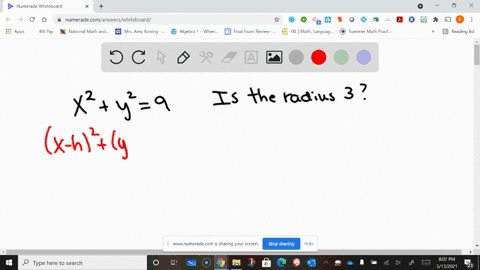 every-equation-of-the-form-x2y2a-xb-yc0-has-a-circle-as-its-graph-the-radius-of-the-circle-x2y29-is-