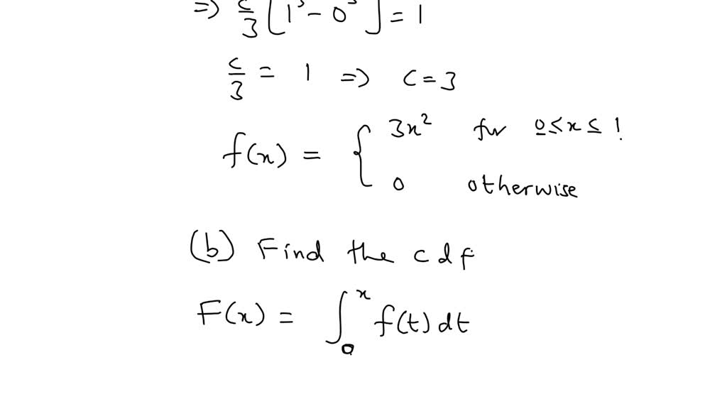The density function of X is given by the rule f(x)= x for 0