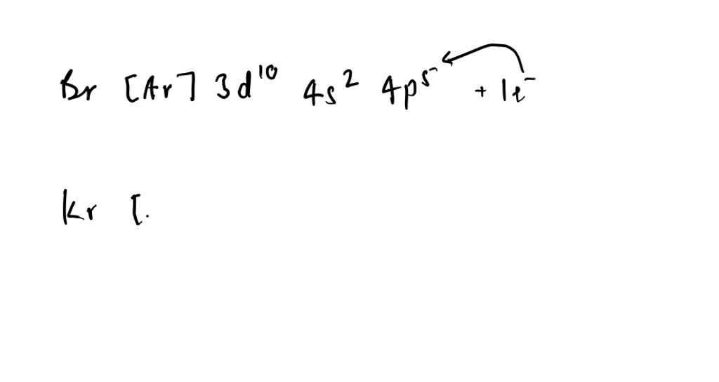 SOLVEDAlthough the electron affinity of bromine is a negative quantity