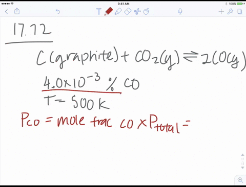 mathrmco_2-is-passed-over-graphite-at-500-mathrmk-the-emerging-gas-stream-contains-40-times-10-3-mat