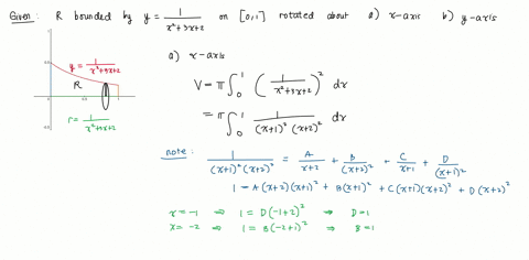 find-the-volume-of-the-resulting-solid-if-the-region-under-the-curve-yfrac1x23-x2-from-x0-to-x1-is-r