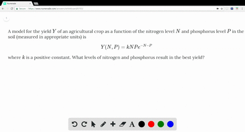 a-model-for-the-yield-y-of-an-agricultural-crop-as-a-function-of-the-nitrogen-level-n-and-phosphorus
