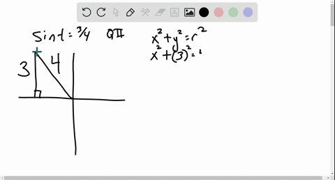 if-sin-tfrac34-and-t-is-in-quadrant-ii-find-cos-t-sec-t-csc-t-tan-t-cot-t