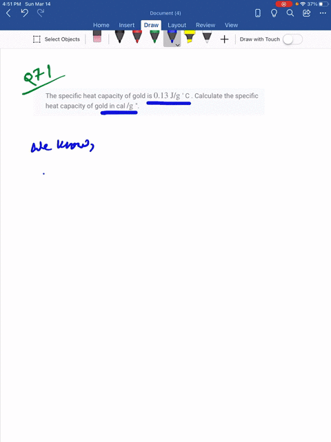 the-specific-heat-capacity-of-gold-is-013-mathrmj-mathrmg-c-calculate-the-specific-heat-capacity-of-