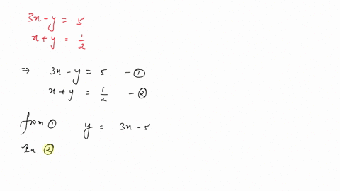 solve-using-the-substitution-method-beginarrayr-3-x-y5-xyfrac12-endarray