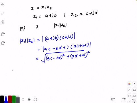 SOLVED:Consider a vector z defined by the equation z=z1 z2, where z1=a ...