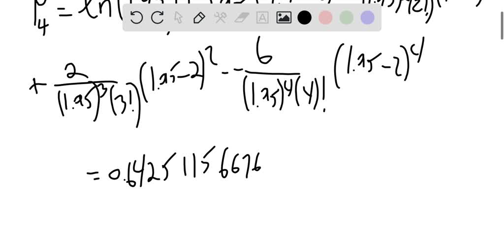 SOLVED:Estimate the error if the Taylor polynomial of degree 4 for lnx ...