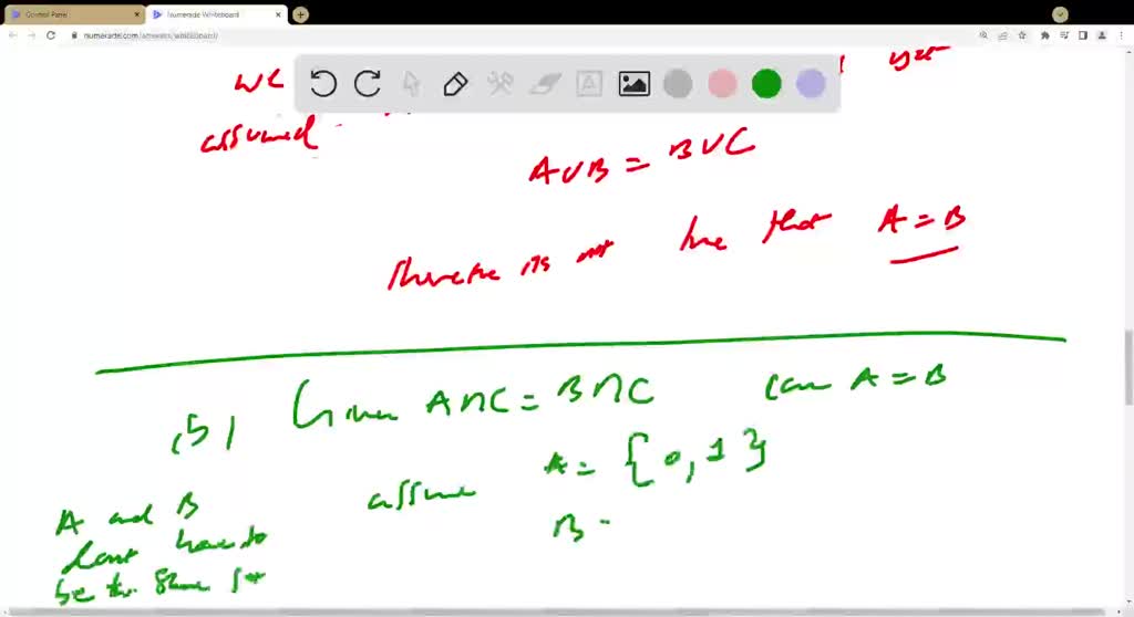 SOLVED:a. If An Element Is In A ∩B, Must It Be In A ∪B ? Explain Your ...